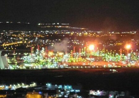 آتش‌سوزی بزرگ در پالایشگاه نفت حیفا